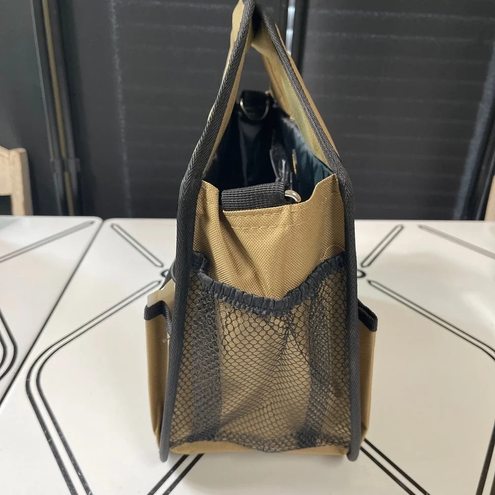 Organizer Tote Utility Multi-Purpose Bag Multiple Pockets Handles‎ Beige